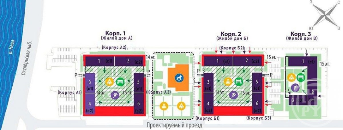 Октябрьская наб., д 34, корпус 5 Октябрьская наб., д 34, корпус 5