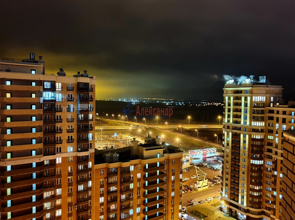 Кудрово Санкт-Петербург ночью