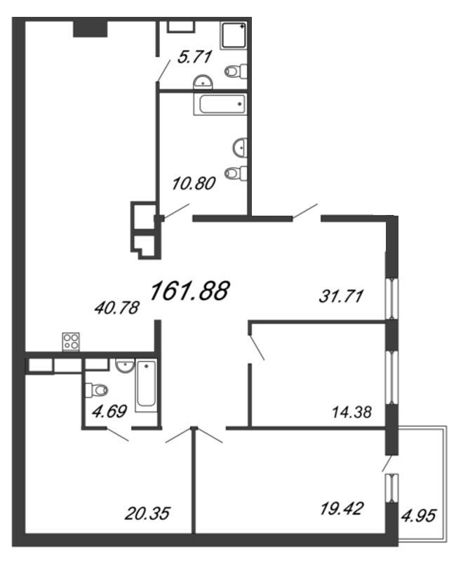 Продажа 3-комнатной квартиры, Санкт-Петербург, Лодейнопольская ул.,  д 7