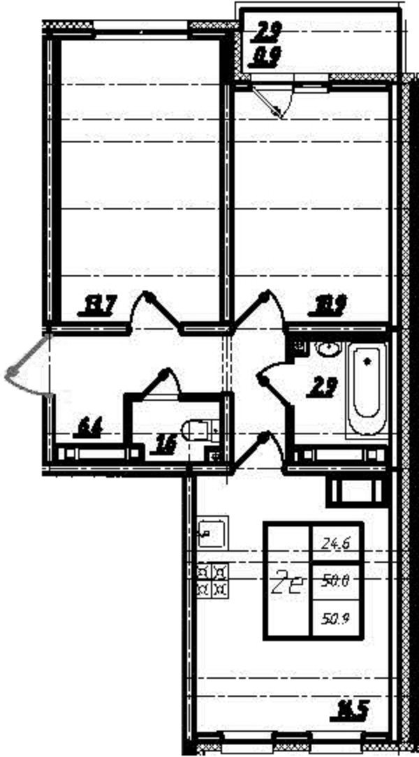 Продажа 2-комнатной квартиры, Санкт-Петербург, Чарушинская ул.,  д 22