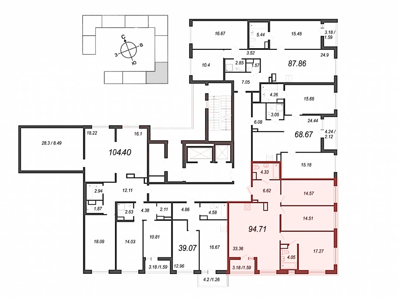 Продажа 3-комнатной квартиры, Санкт-Петербург, Белоостровская ул.,  д 10