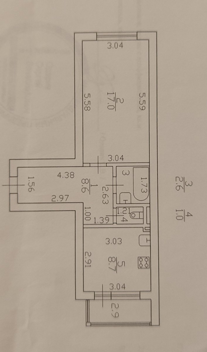 Продажа 1-комнатной квартиры, Санкт-Петербург, Октябрьская наб.,  д 124