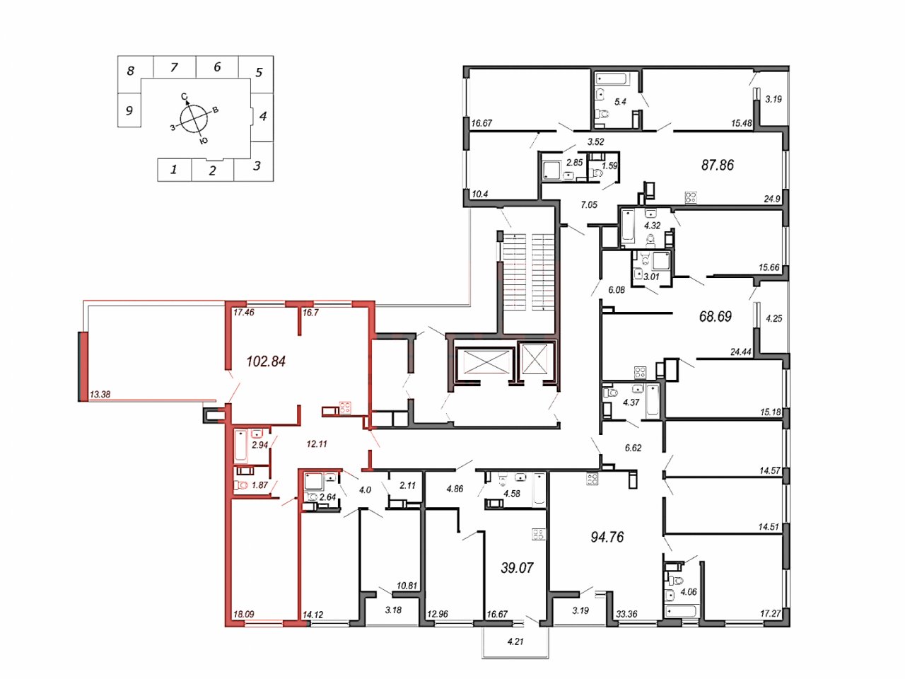 Продажа 3-комнатной квартиры, Санкт-Петербург, Белоостровская ул.,  д 12