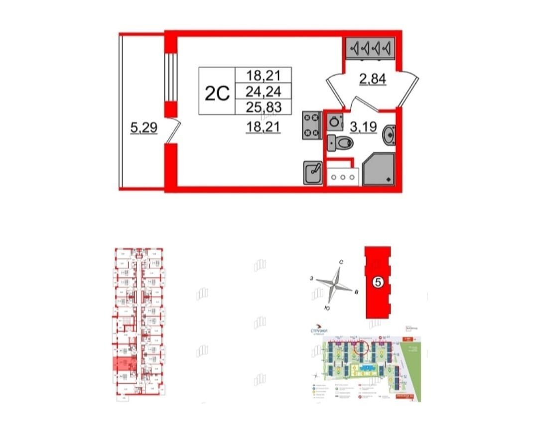 Продажа 1-комнатной квартиры, Санкт-Петербург, Железнодорожный просп.,  д 14