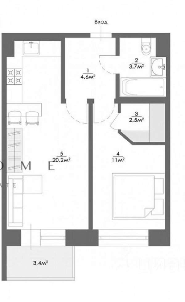 Продажа 1-комнатной квартиры, Пушкин, Камероновская ул.,  д 10