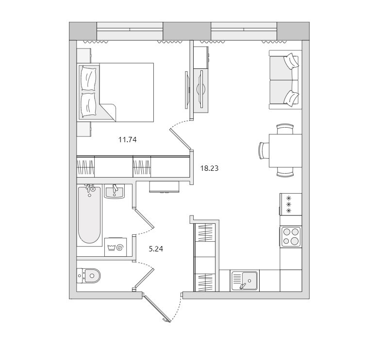 Продажа 1-комнатной квартиры, Санкт-Петербург, Волковский просп.,  д 6