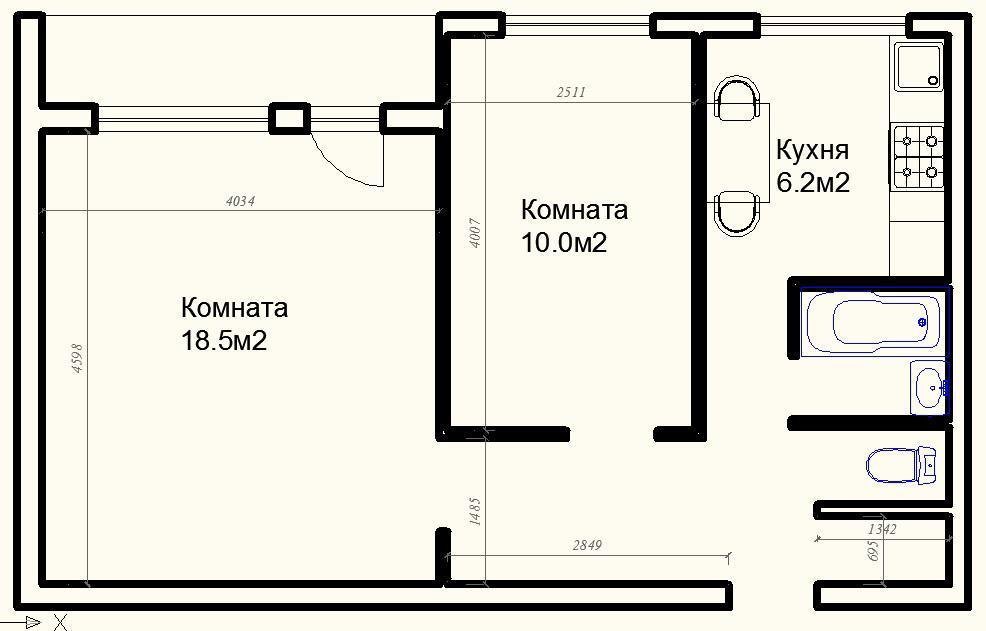 Продажа 2-комнатной квартиры, Санкт-Петербург, Просвещения просп.,  д 30