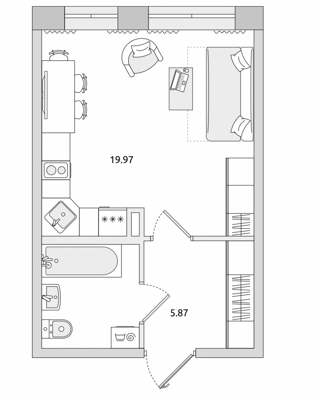 Продажа 1-комнатной квартиры, Санкт-Петербург, Волковский просп.,  д 6