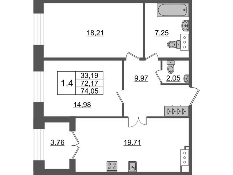 Продажа 2-комнатной квартиры, Санкт-Петербург, Петровский просп.,  д 28