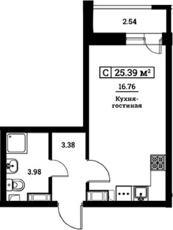 Продажа 1-комнатной квартиры, Мурино, Екатерининская ул.,  д 19