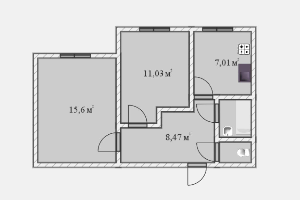 Продажа 2-комнатной квартиры, Санкт-Петербург, Кораблестроителей ул.,  д 38