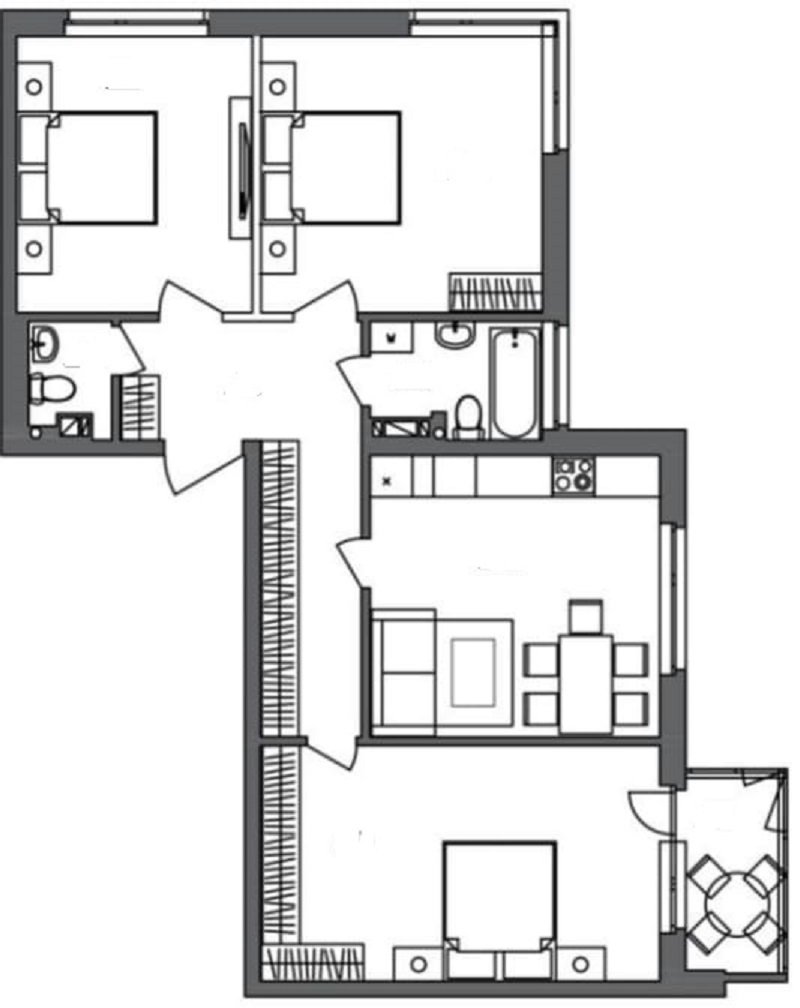 Продажа 3-комнатной квартиры, Федоровское, Новая ул.,  д 3