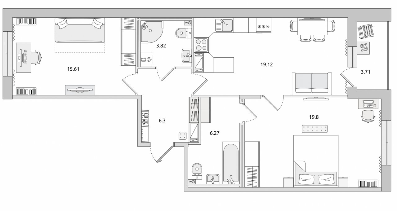 Продажа 2-комнатной квартиры, Санкт-Петербург, Белоостровская ул.,  д 12