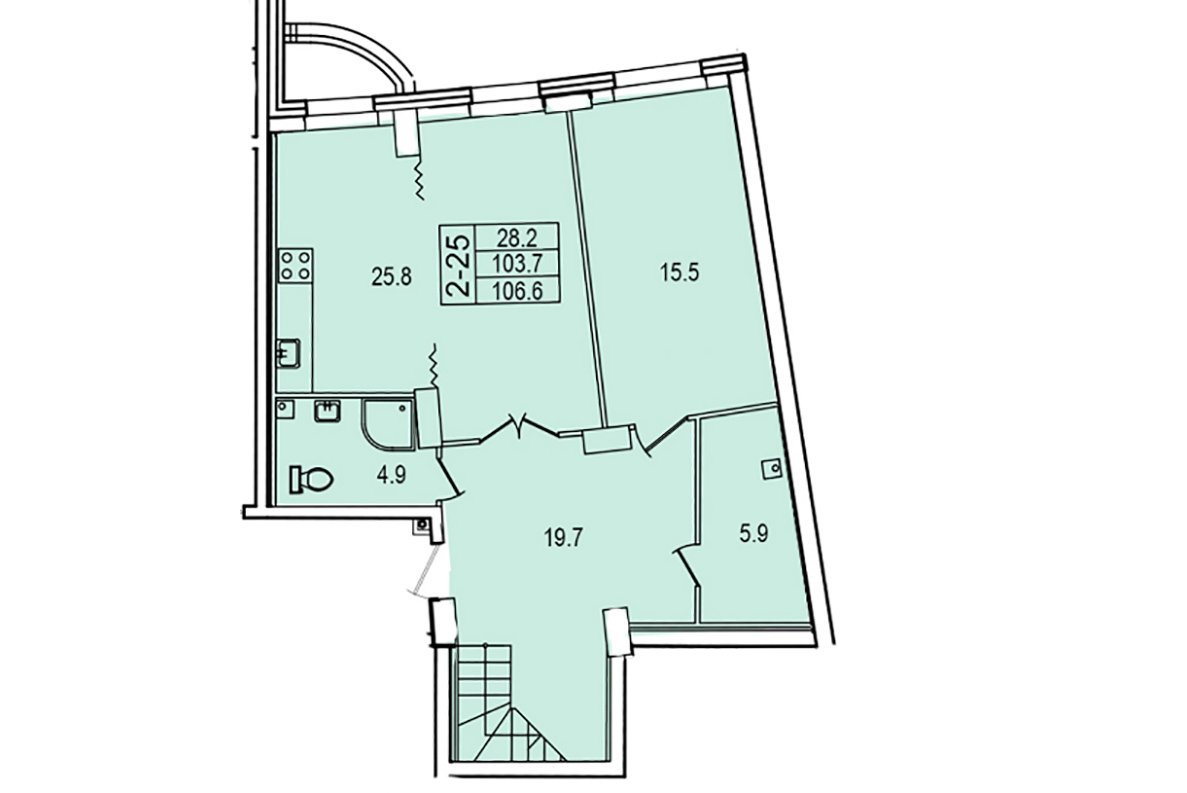 Продажа 2-комнатной квартиры, Санкт-Петербург, Руднева ул.,  д 16