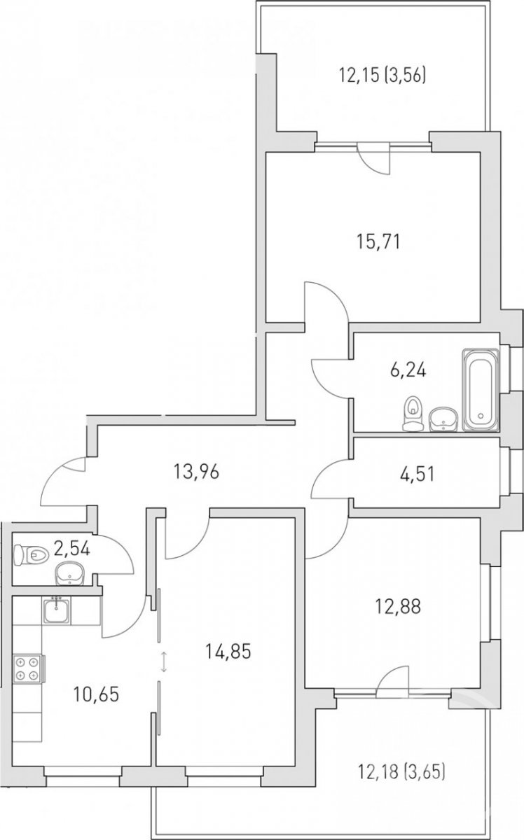 Купить Студию Вторичка Жк Горки Парк
