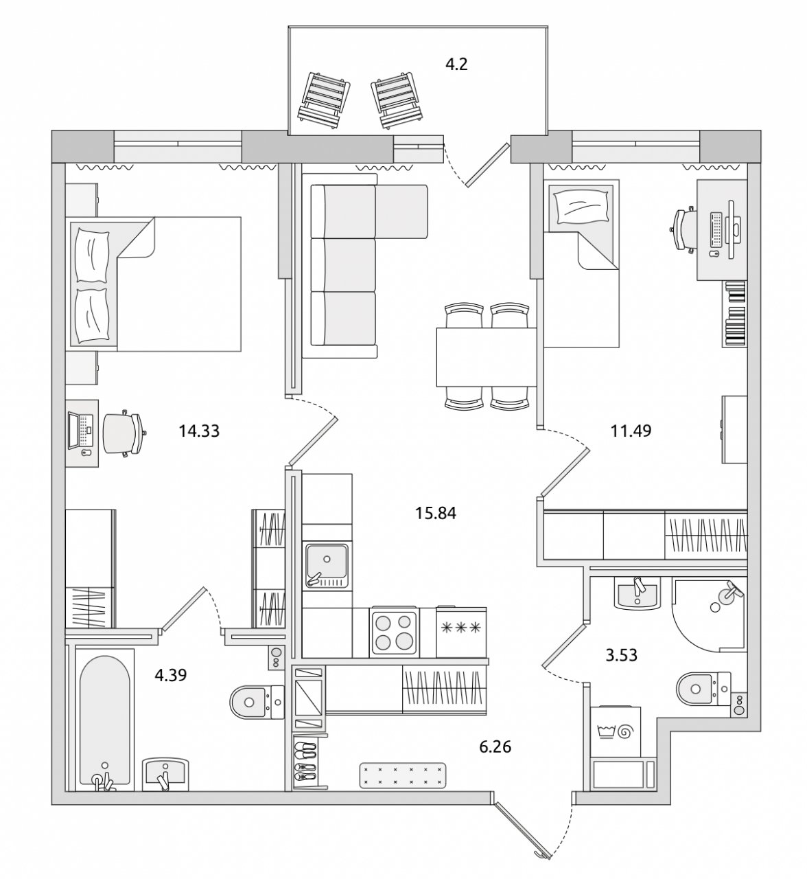 Продажа 2-комнатной квартиры, Санкт-Петербург, Белоостровская ул.,  д 10