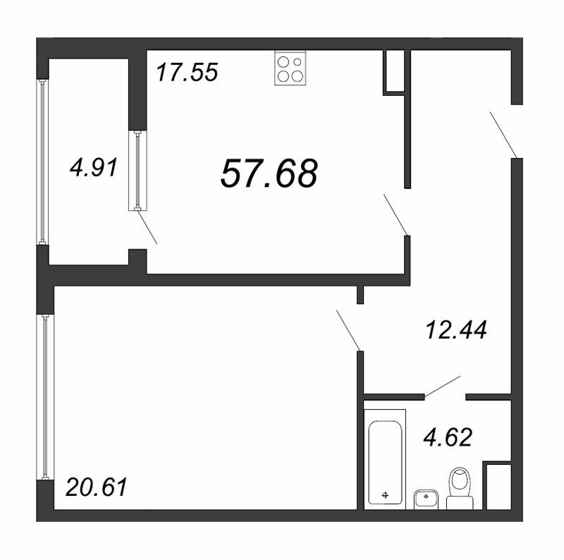 Продажа 1-комнатной квартиры, Санкт-Петербург, Московский просп.,  д 71