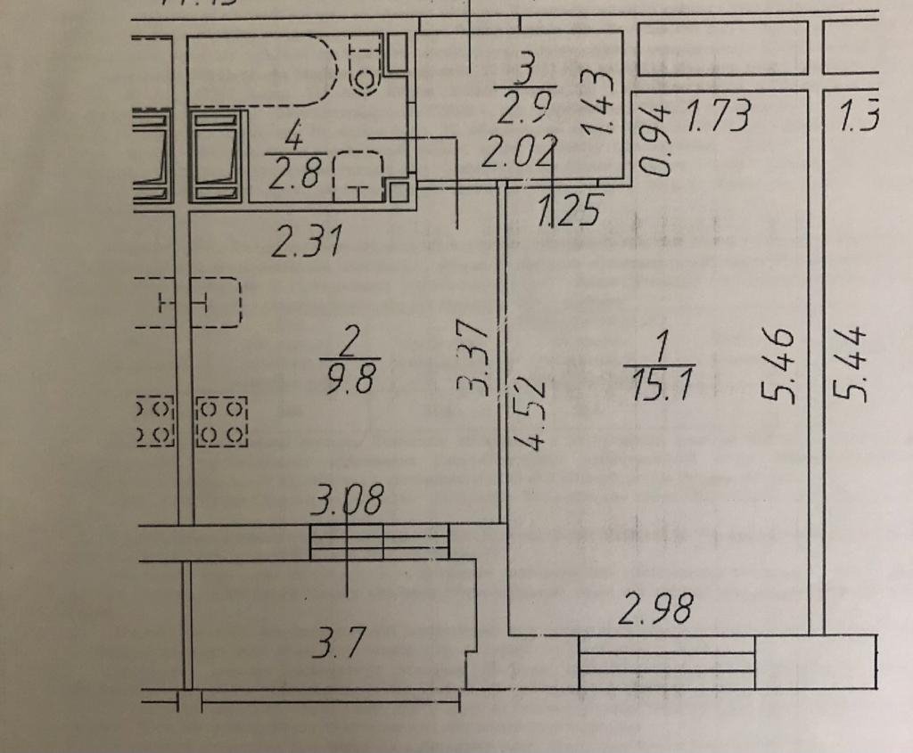 Продажа 1-комнатной квартиры, Санкт-Петербург, 1 Предпортовый пр-д,  д 13