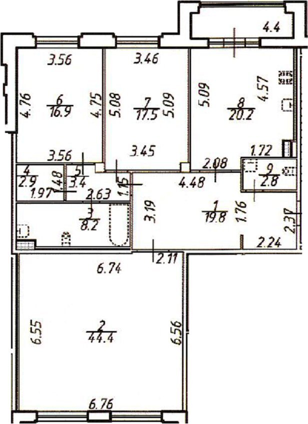 Продажа 3-комнатной квартиры, Санкт-Петербург, Московский просп.,  д 183-185