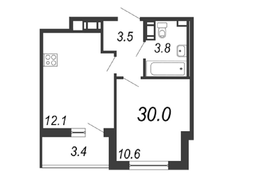 Продажа 1-комнатной квартиры, Санкт-Петербург, Энгельса просп.,  д 5