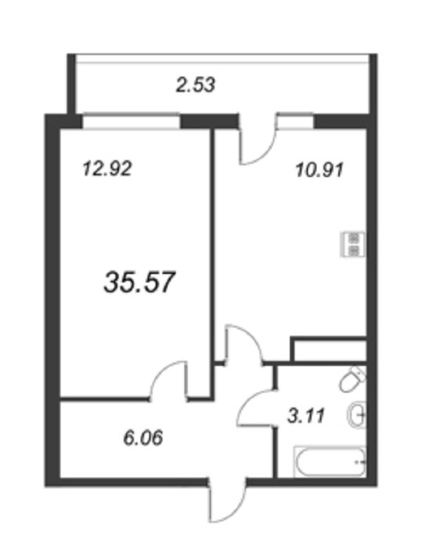 Продажа 1-комнатной квартиры, Кудрово, Строителей просп.,  д 16