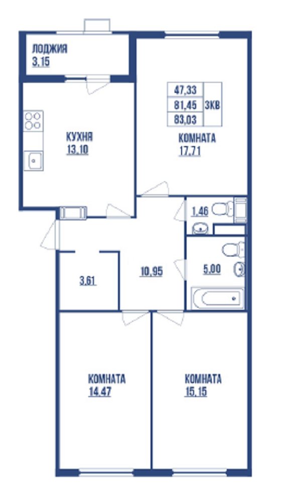 Продажа 3-комнатной квартиры, Санкт-Петербург, Земледельческая ул.,  д 3