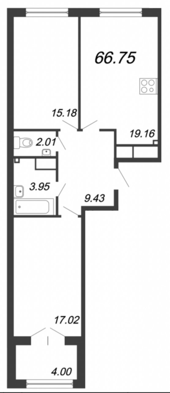 Продажа 2-комнатной квартиры, Санкт-Петербург, Петровский просп.,  д 26