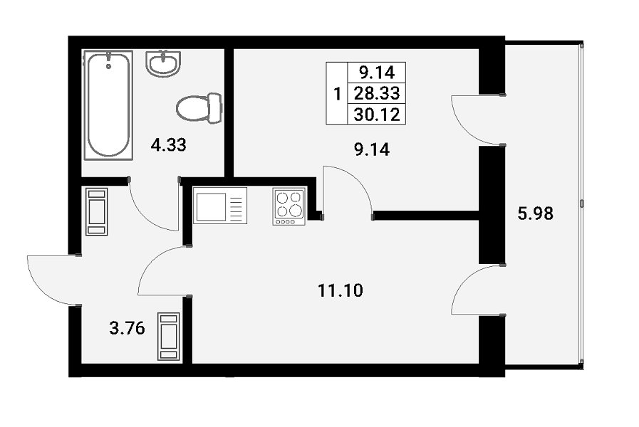 Продажа 1-комнатной квартиры, Шушары, Старорусский просп.,  д 11