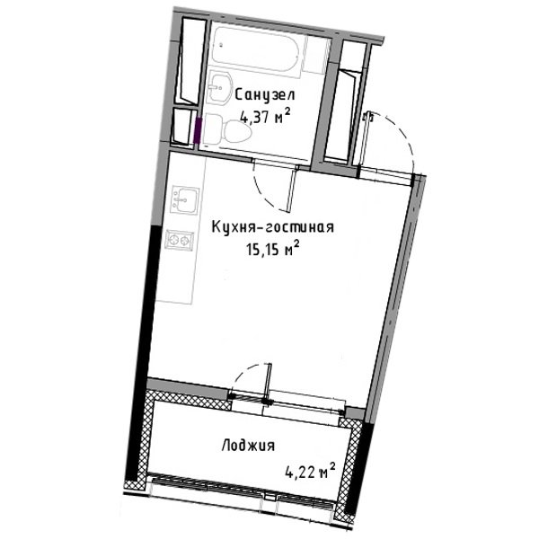 Продажа 1-комнатной квартиры, Санкт-Петербург, Планерная ул.,  д 91