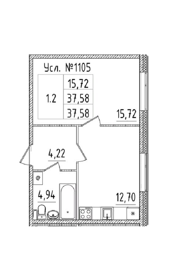 Продажа 1-комнатной квартиры, Санкт-Петербург, Белоостровская ул.,  д 10