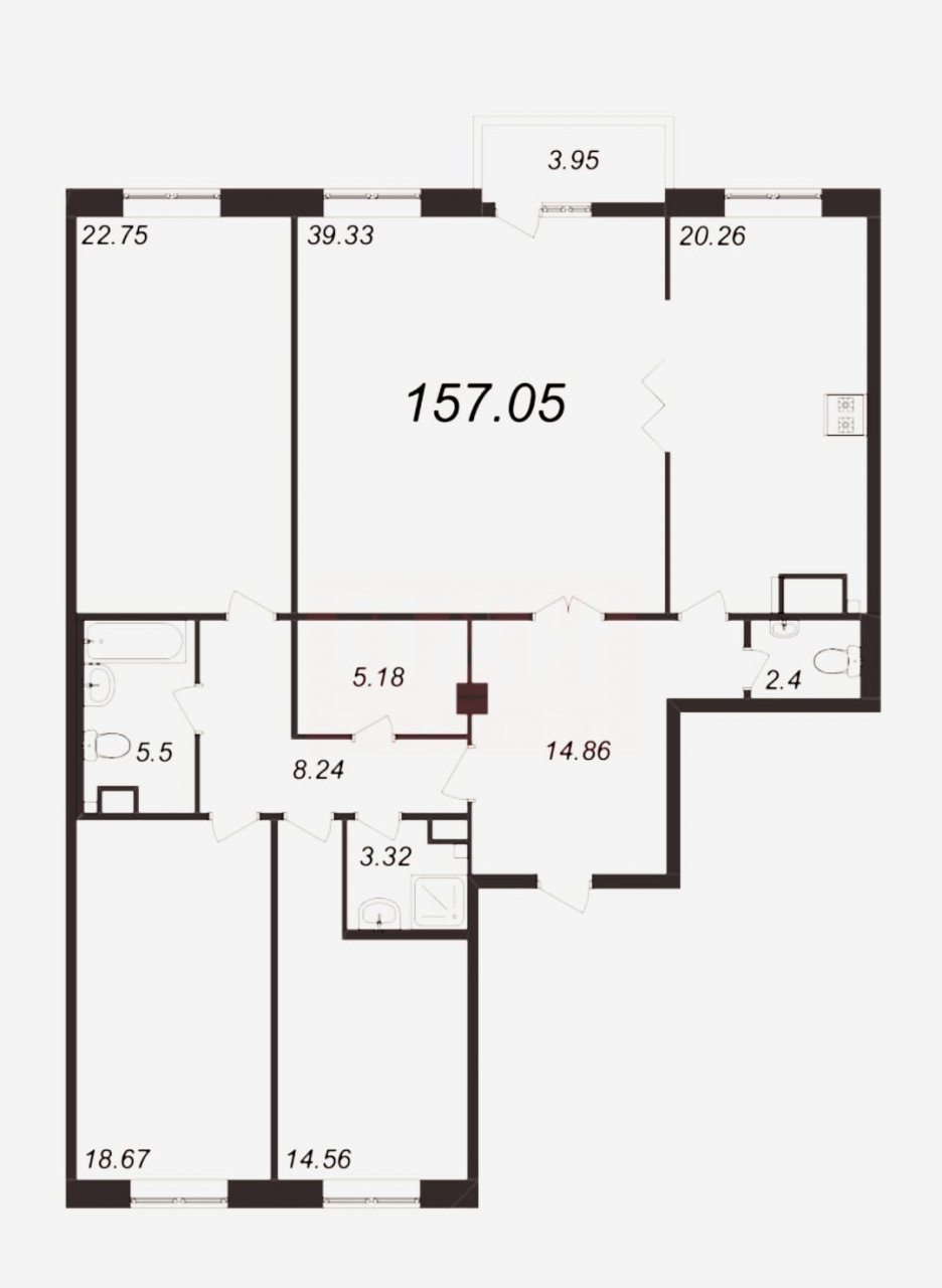 Продажа 4-комнатной квартиры, Санкт-Петербург, Петровский просп.,  д 11