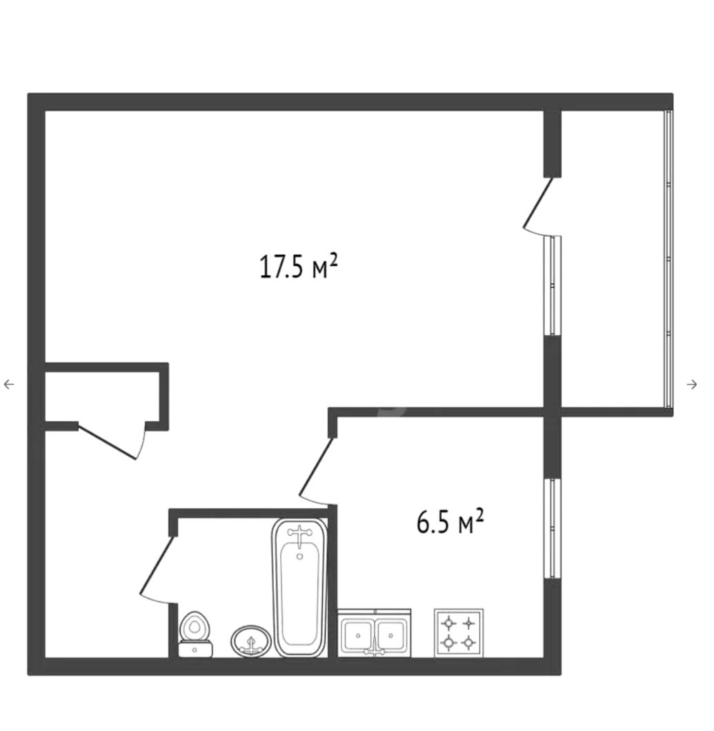 Продажа 1-комнатной квартиры, Санкт-Петербург, Руставели ул.,  д 24