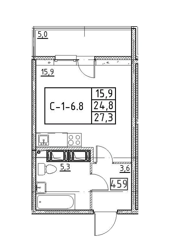 Продажа 1-комнатной квартиры, Санкт-Петербург, Черниговская ул.,  д 17