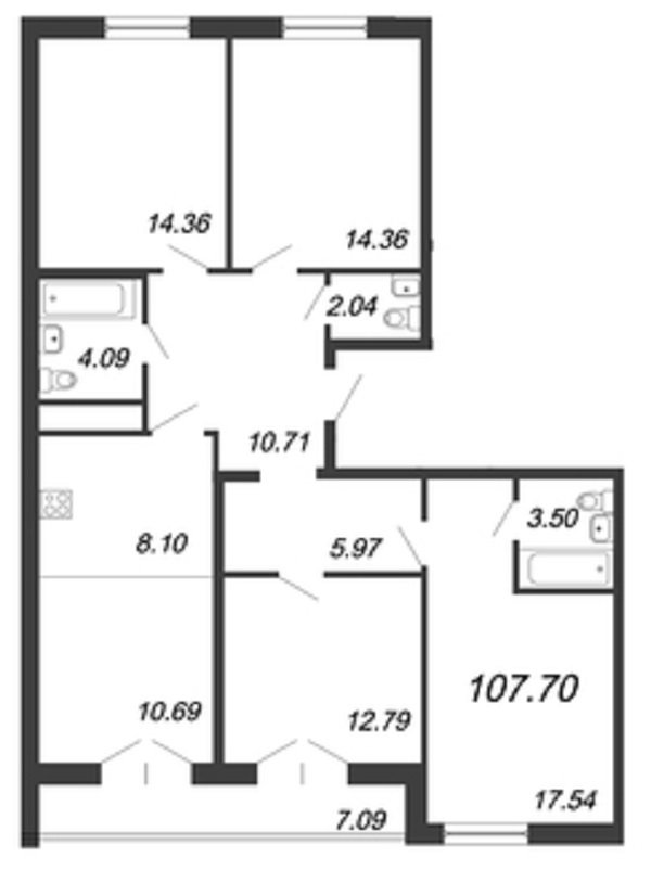 Продажа 4-комнатной квартиры, Санкт-Петербург, Морская наб.,  д 1