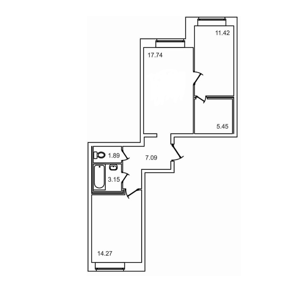 Продажа 2-комнатной квартиры, Мурино, Шоссе в Лаврики ул.,  д 64