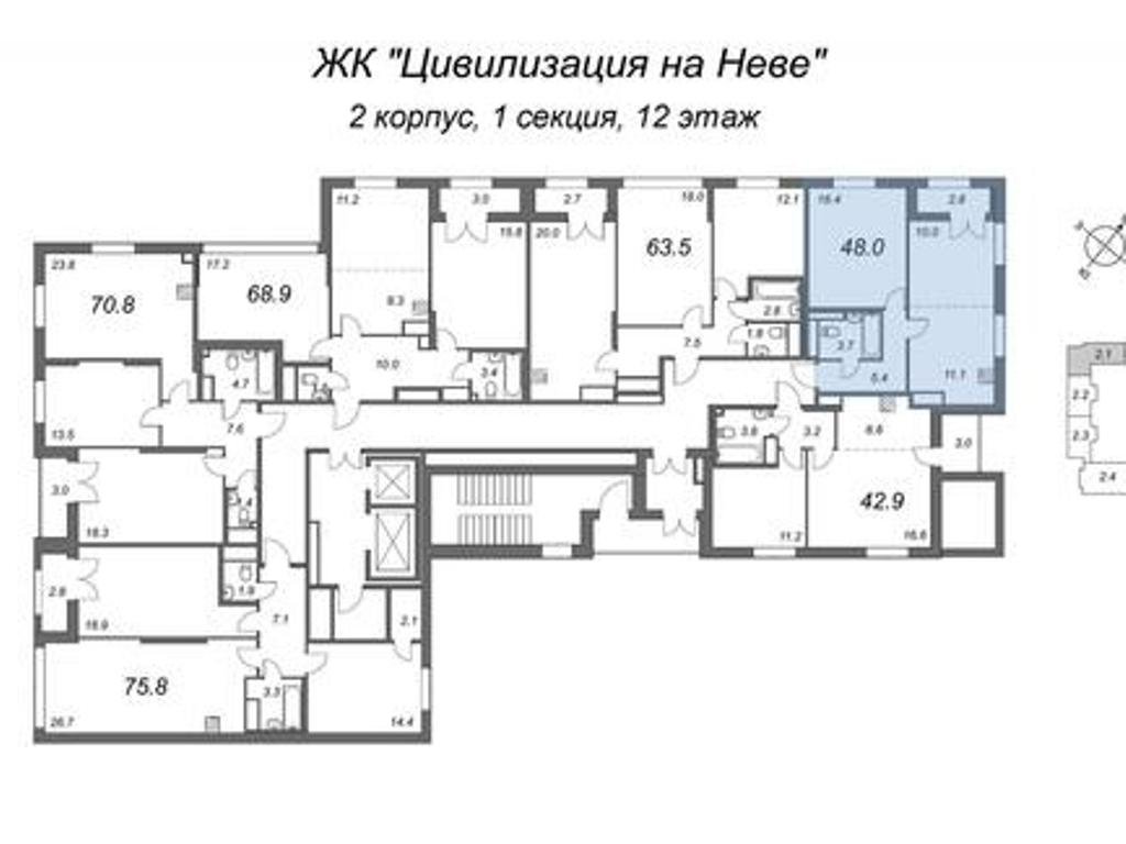 Продажа 2-комнатной квартиры, Санкт-Петербург, Дыбенко ул.,  д 2