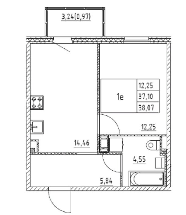 Продажа 1-комнатной квартиры, Янино-1, Тюльпанов ул.,  д 2