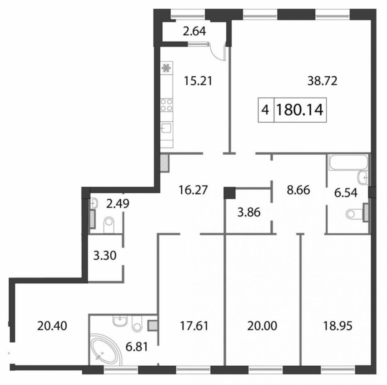 Продажа 4-комнатной квартиры, Санкт-Петербург, Петровский просп.,  д 11