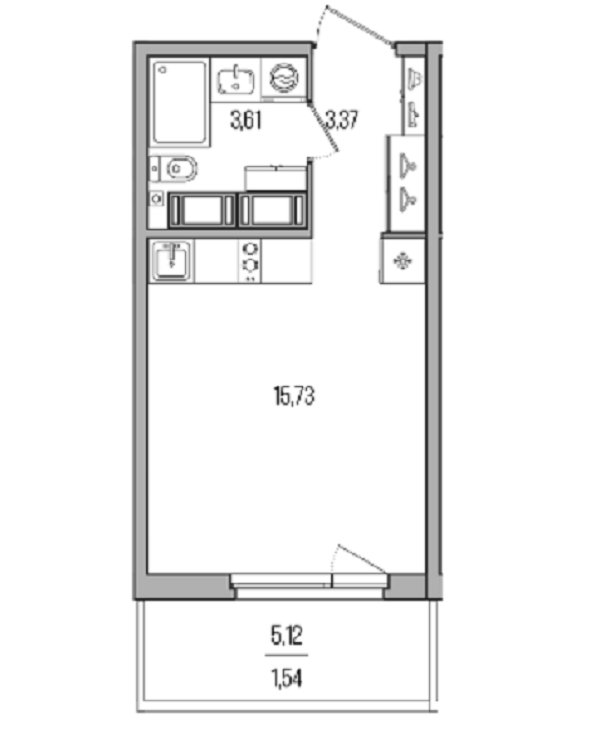 Продажа 1-комнатной квартиры, Шушары, Новгородский просп.,  д 2