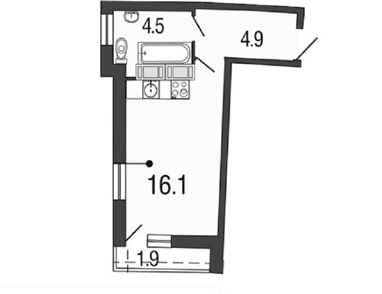 Продажа 1-комнатной квартиры, Санкт-Петербург, Комендантский просп.,  д 60