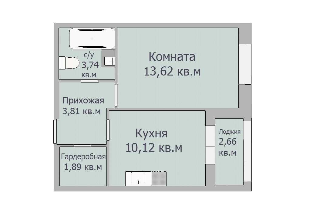 Продажа 1-комнатной квартиры, Санкт-Петербург, Планерная ул.,  д 95