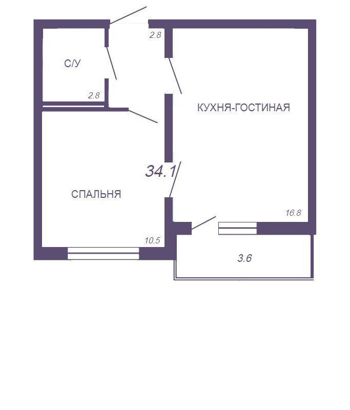 Продажа 2-комнатной квартиры, Санкт-Петербург, Орлово-Денисовский просп.,  д 15