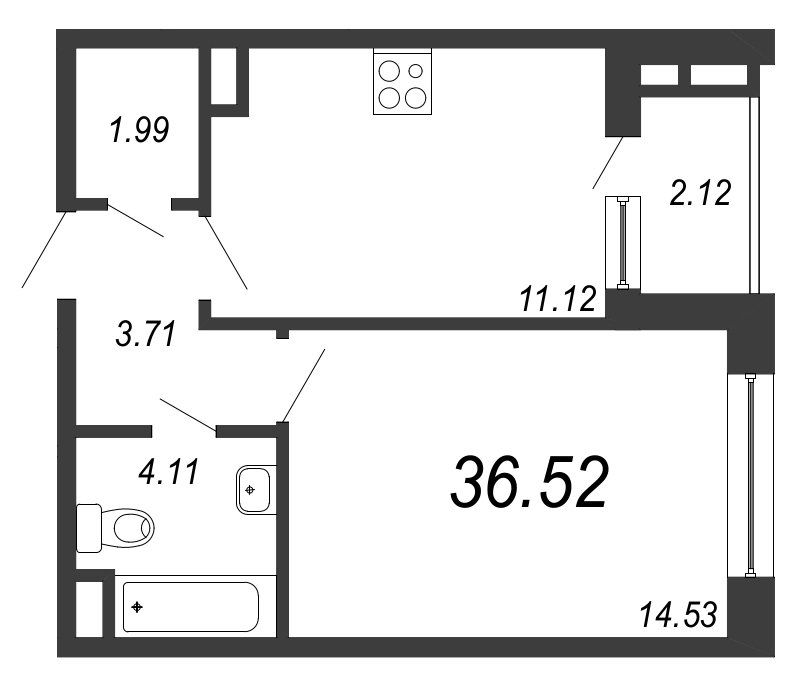 Продажа 1-комнатной квартиры, Санкт-Петербург, Планерная ул.,  д 97