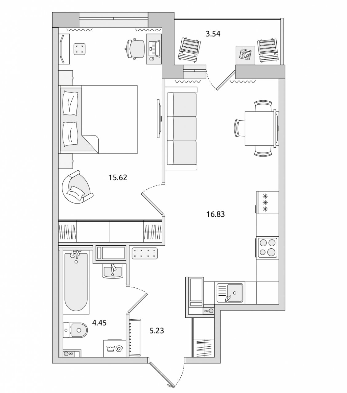 Продажа 1-комнатной квартиры, Санкт-Петербург, Белоостровская ул.,  д 10