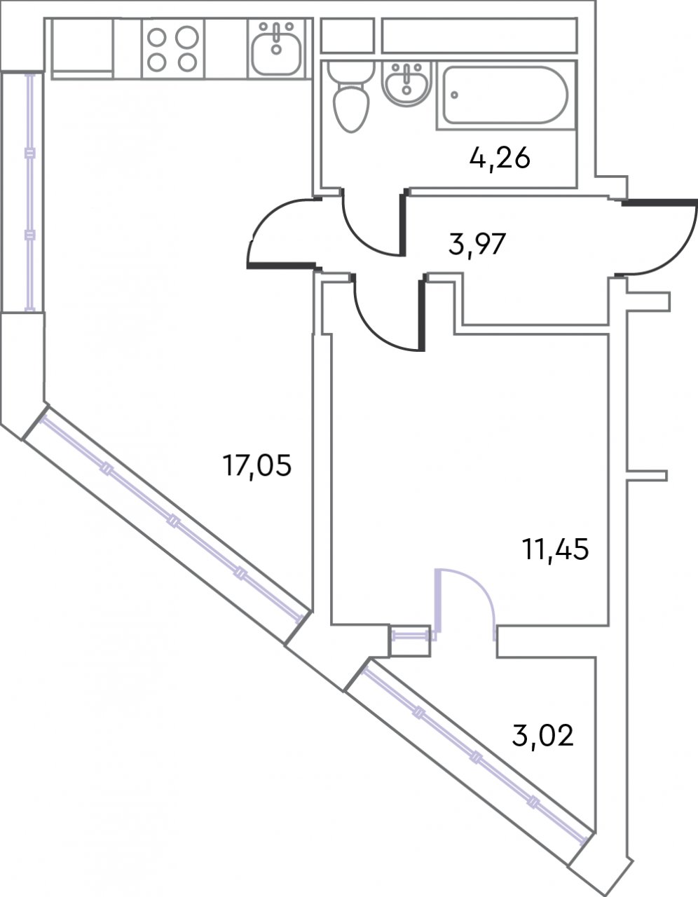 Продажа 1-комнатной квартиры, Санкт-Петербург, Планерная ул.,  д 97