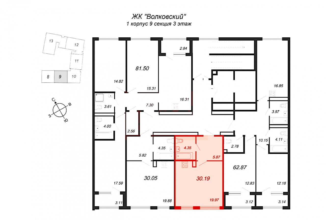 Продажа 1-комнатной квартиры, Санкт-Петербург, Волковский просп.,  д 6