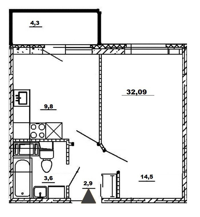 Продажа 1-комнатной квартиры, Мурино, Ручьевский просп.,  д 9