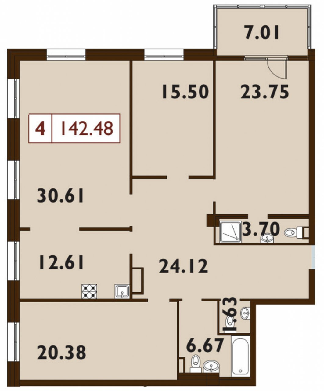 Продажа 4-комнатной квартиры, Санкт-Петербург, Петровский просп.,  д 11