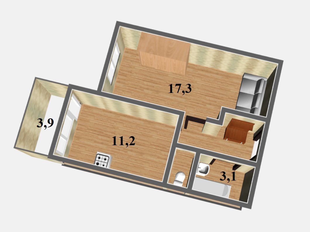 Продажа 1-комнатной квартиры, Петергоф, Парковая ул.,  д 14