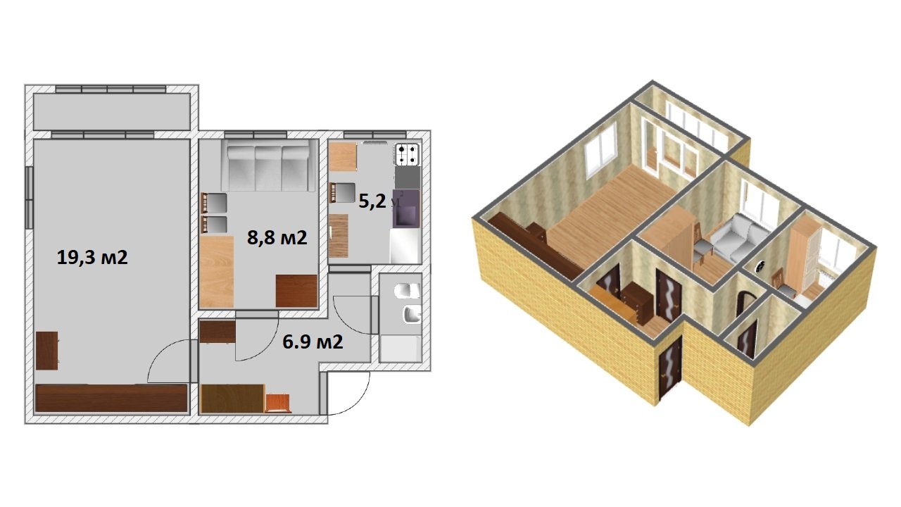 Продажа 2-комнатной квартиры, Стрельна, Вокзальная ул.,  д 6